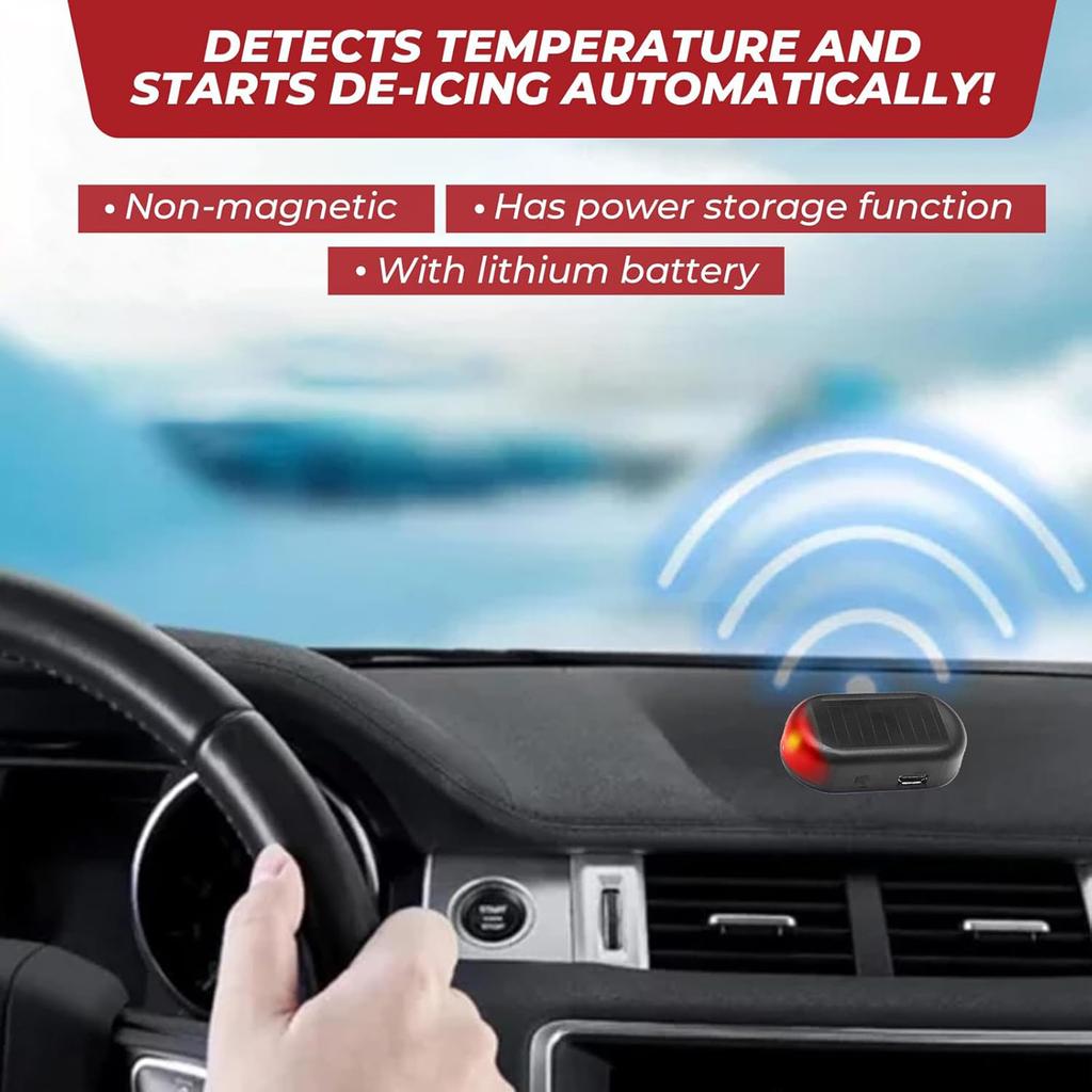 Electromagnetic Car Snow Removal | 2-in-1 Car And - Alarm With Flashing LED Lights | USB Charging | Complete Winter