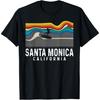 Retro Santa Monica Beach California Surfboarder Surfboard T-Shirt