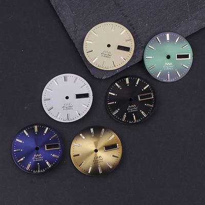 Vintage Watch Dial Diy Parts 3 A Dual Calendar Literal Men'S Watch Accessories For 46941/46943 Movement