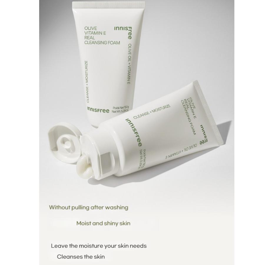 Innisfree Spumă de curățare reală cu vitamina E de măsline 150 ml