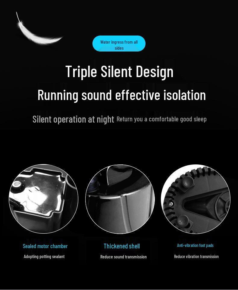 Silent Mini Submersible Water Pump for Goldfish Tanks, Small Rockeries, Waterfalls, Fountains, and Circulation Filters