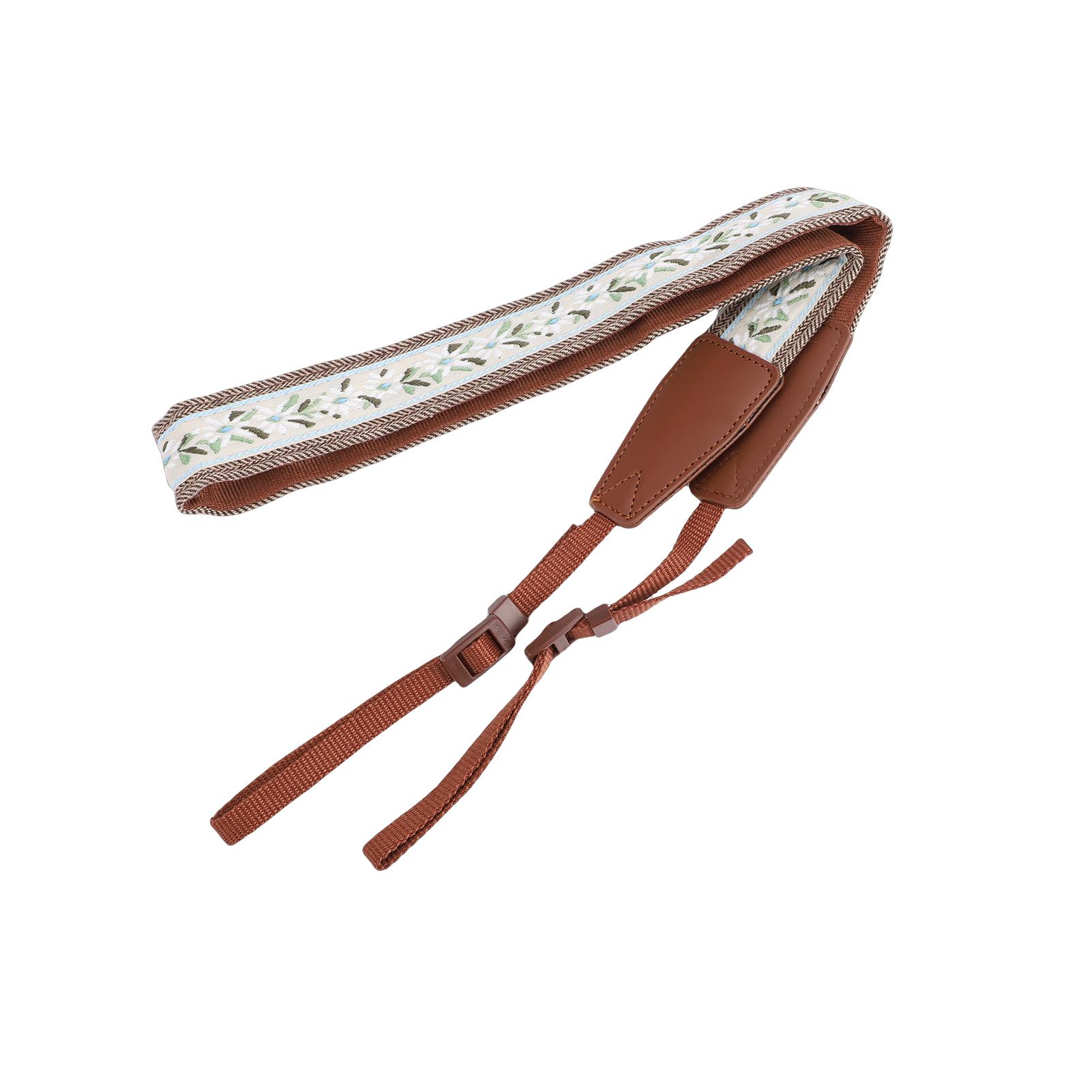 Personalized Adjustable Camera Strap Vintage Shoulder Strap for Digital Camera DSLR Camera Brown