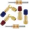 R12 To R134A Conversion Kit AC Fitting Port Retrofit Conversion Adapter 90° High/Low Side Retrofit Adapter Valve Core Remover