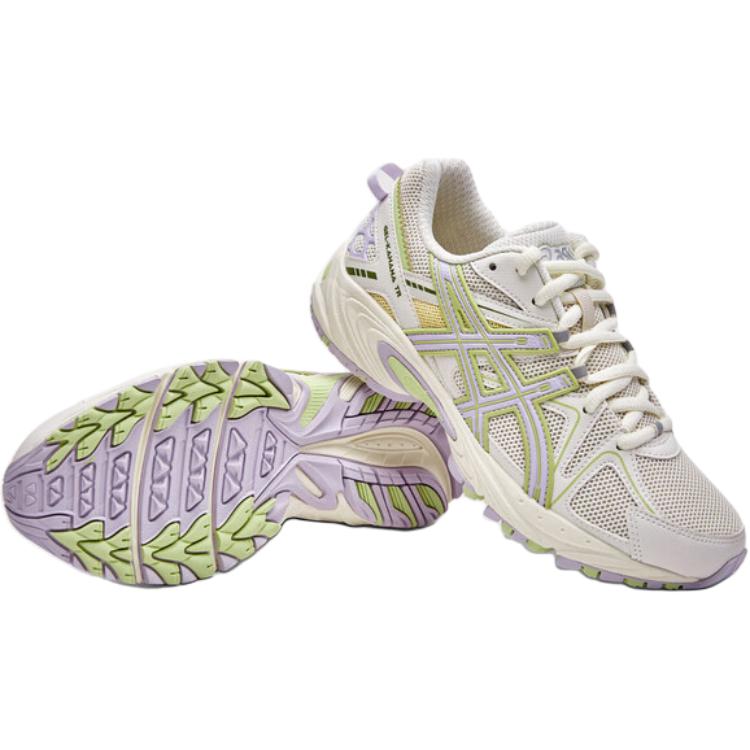Asics Gel Kahana TR Cushioning Abrasion Resistant Breathable Low Top Kids' Running Shoes White Green Purple Teenagers 331204A158-200