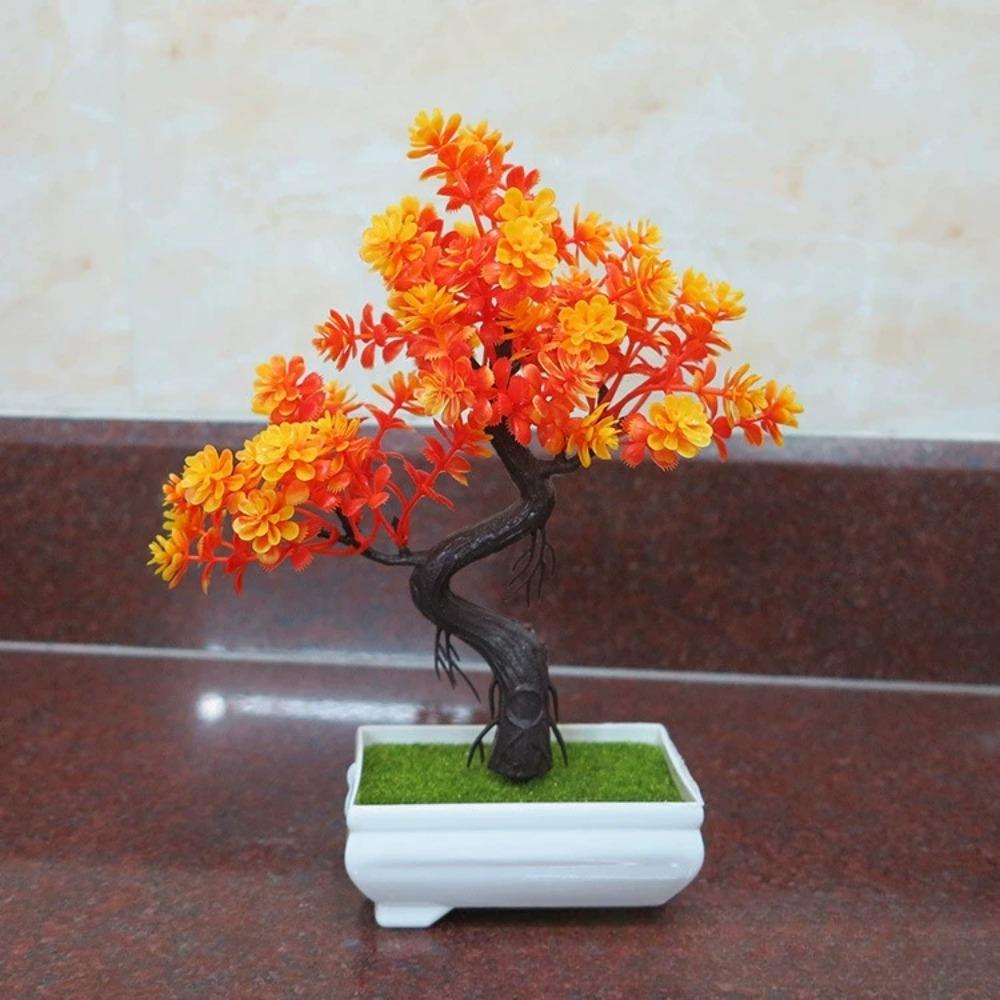 Gartenarrangement Ornamente Plastikpflanzen Bonsai Kleiner Baum Topf Kunstpflanze Topfblume Zuhause Zimmer Tisch Festliche Dekoration