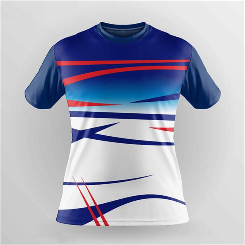 Quick drying badminton sports men's T-shirt fitness running sportswear women's table tennis shirt plus size round neck top
