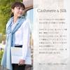 Cashmere and Silk Large Stole in Gift Mist 70x200cm [Pashmina Collection] Box, Gray,