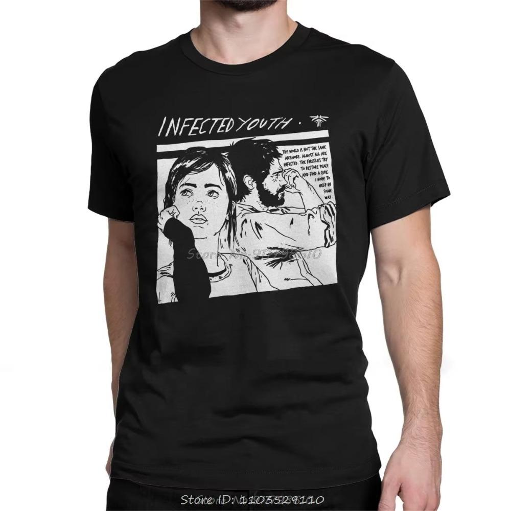 

Infected Youth The Last Of Us T Shirts Men T-Shirts Ellie Fireflies Joel Tlou Game Tee Shirt Short Sleeve Plus Size M