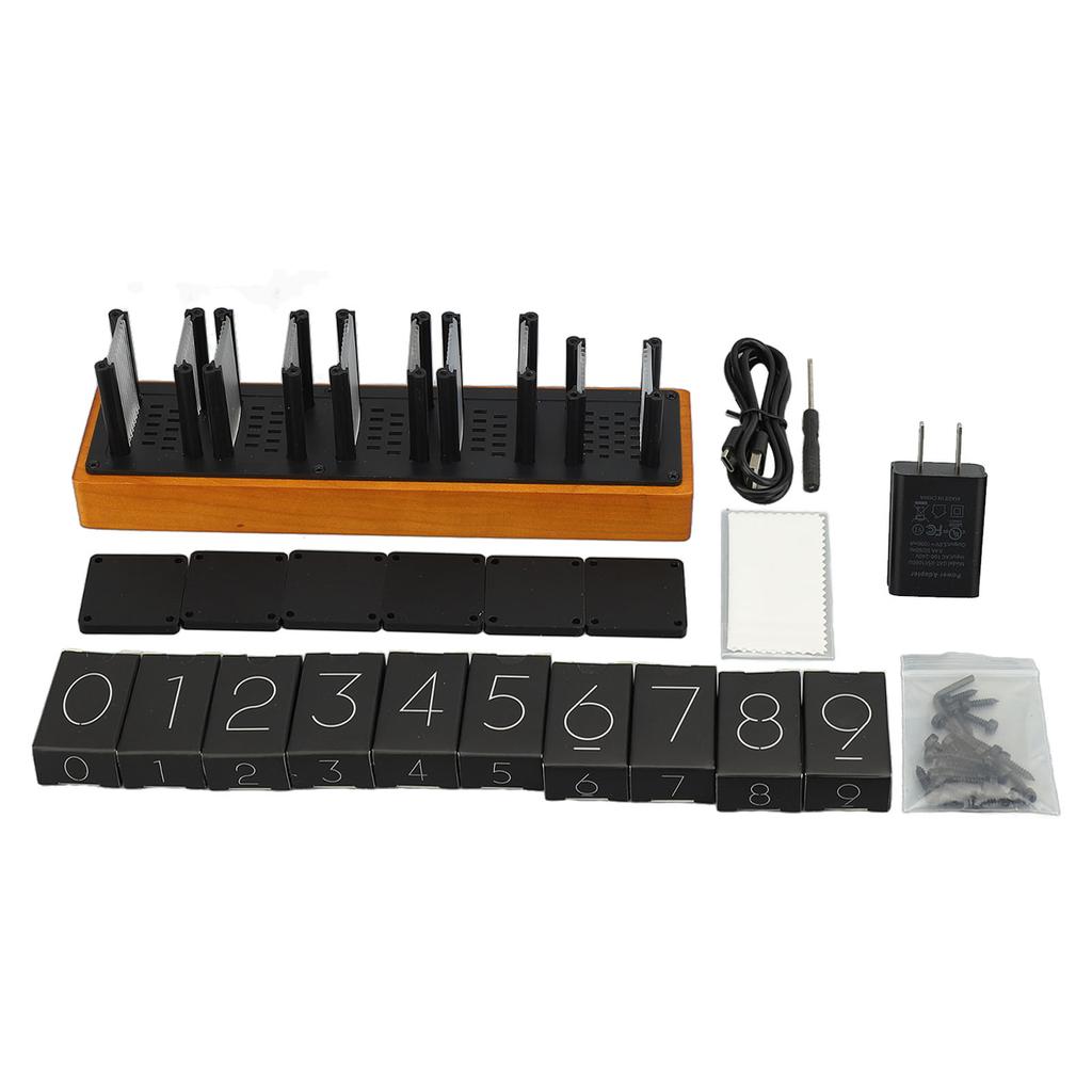 Nixie Tüplü Saat 12 24 Saat Gösterimi Retro Dekoratif RGB Parlaklık LED Dijital Masa Saati Ofis İçin