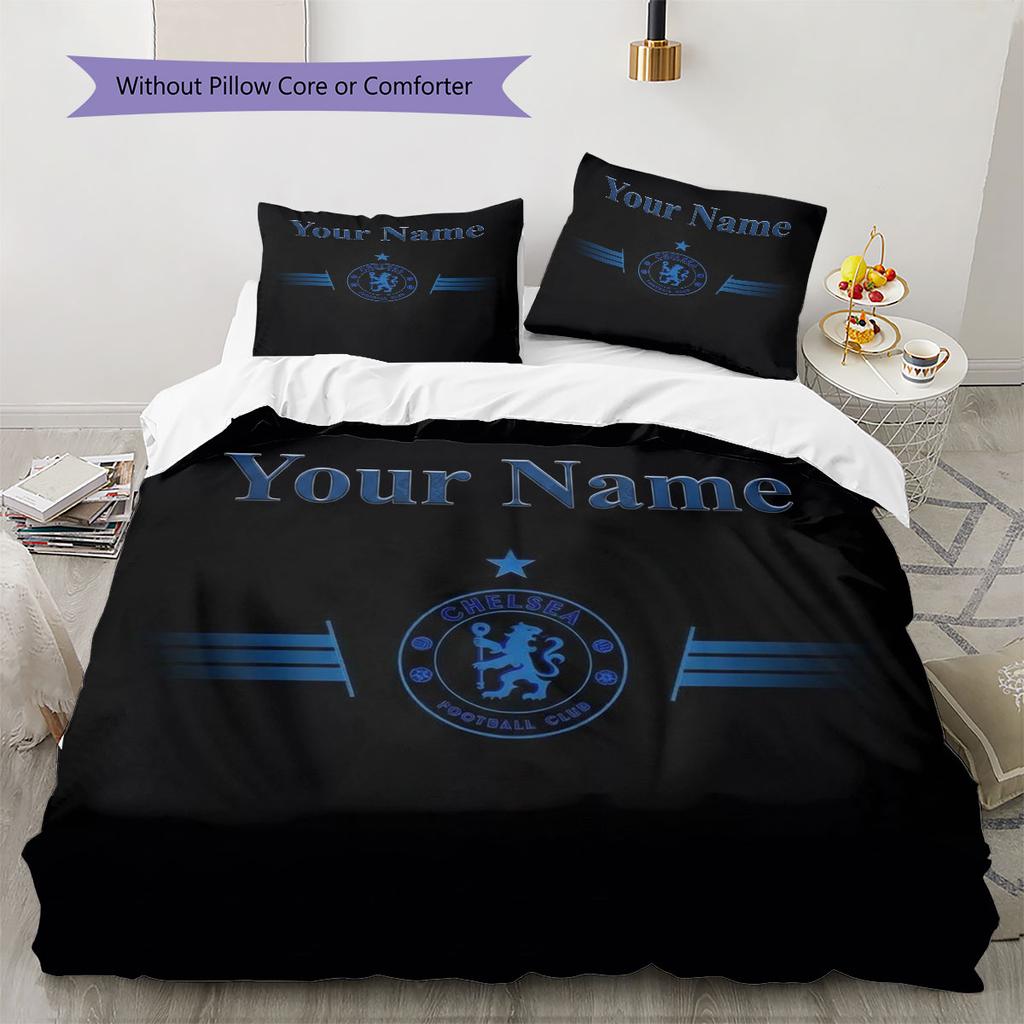Chelsea F Custom Name Pattern Bedding,Quilt Set Quilt Cover Pillowcase Home Birthday Gift(1 * Duvet Cover + 2 * Pillowcase, Without Core)