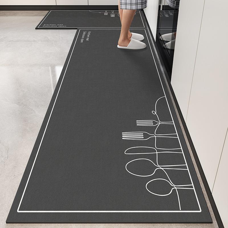 Mat For Kitchen Pvc Waterproof Carpet Anti-Slip Home Decoration Area Rug Leather Entrance Doormat Alfombra De Cocina