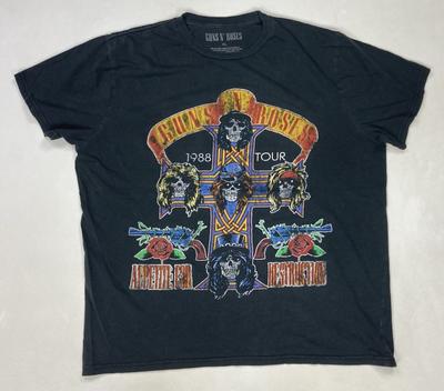 Guns N Roses Appetite For Destruction T-shirt Men XL Black Short Sleeve Music
