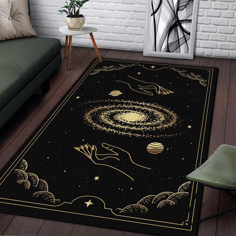 Scale of Justice Magic Astrology Esoteric Pattern Decorative Square Rug Modern Living Room Floor Matte Bedroom Carpet Poster Mat