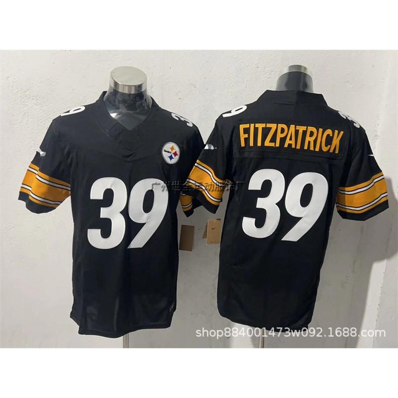 Pittsburgh Steelers Camiseta de Fan Legacy para Hombre Mezcla de Algodón Bordada Uniforme de Fútbol Rugby Deportes