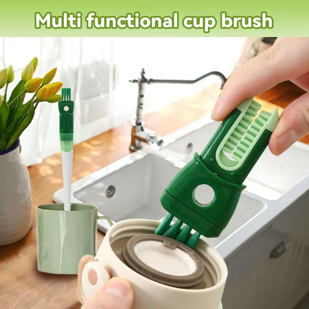 Multi-purpose 5 in 1 Cup Washing Combo Multi-functional Cup Brush  Baby Bottle Cleaning