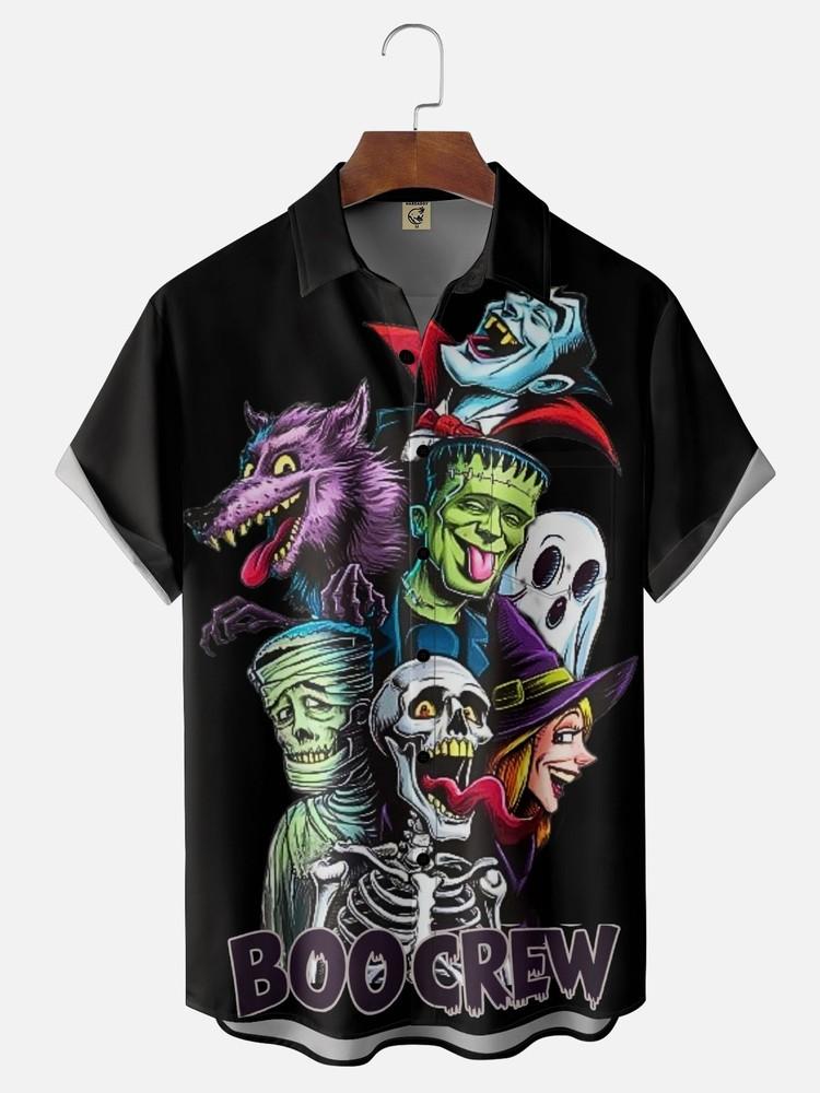 Moisture-wicki wbr/ ng Halloween Chest Pocket Casual Shirt Unisex T-Shirt M