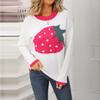 Day Pullover Sweater Base Top Sweater Trend Women's New Winter Style Fashionable Strawberry Valentine's