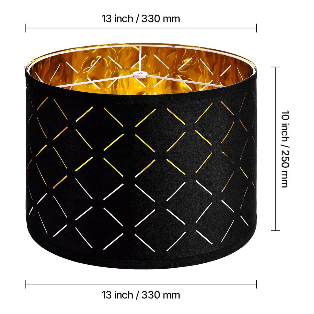SucceBuy Drum Lamp Shade Medium Drum Linen Lampshade Replacement Lamp Shade for Table Lamps Floor Lamps Pendant Lights