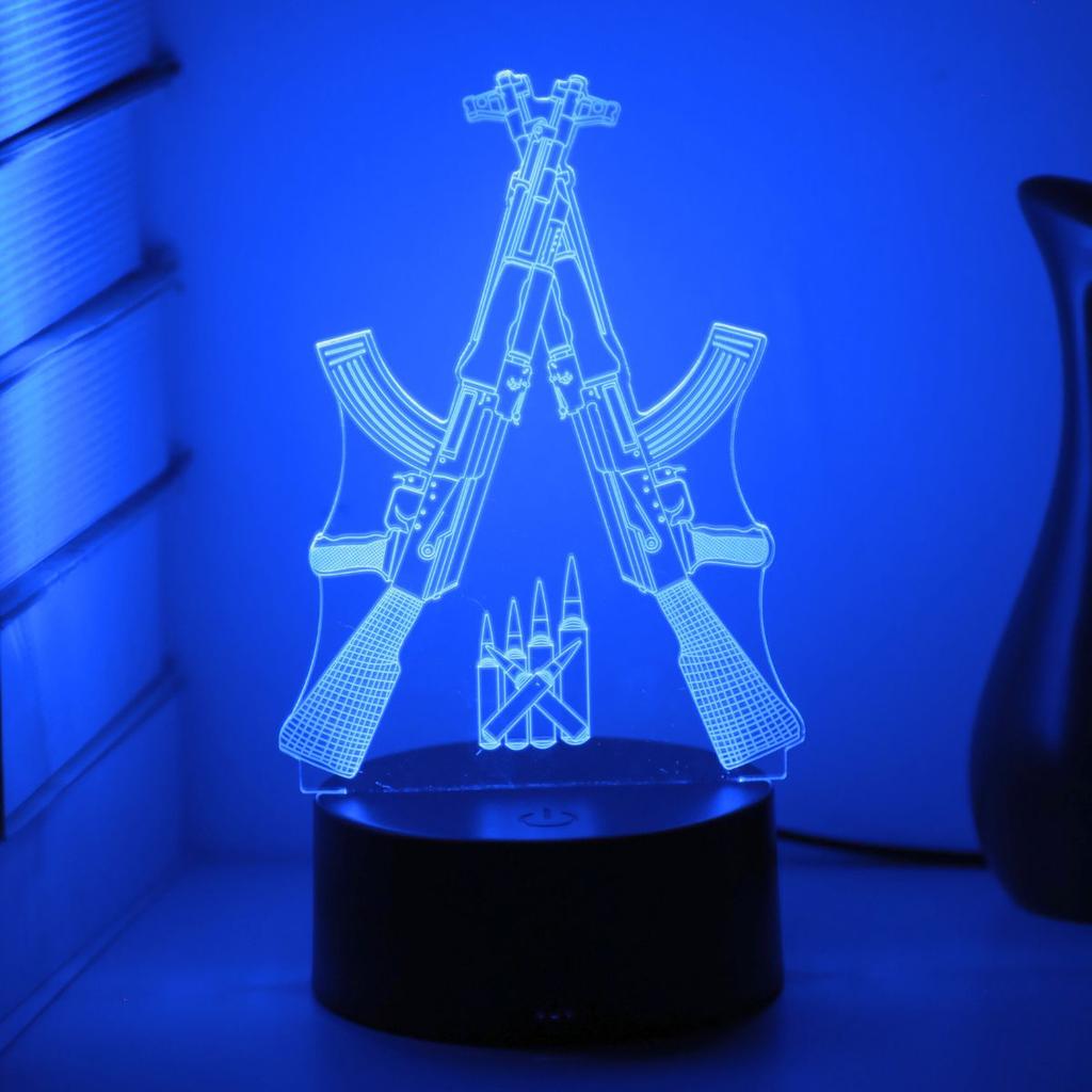 Kreatywna podwójna lampka nocna 3D z czujnikiem dotyku i kolorem, dekoracja pokoju - prezent urodzinowy - rocznica ukończenia studiów