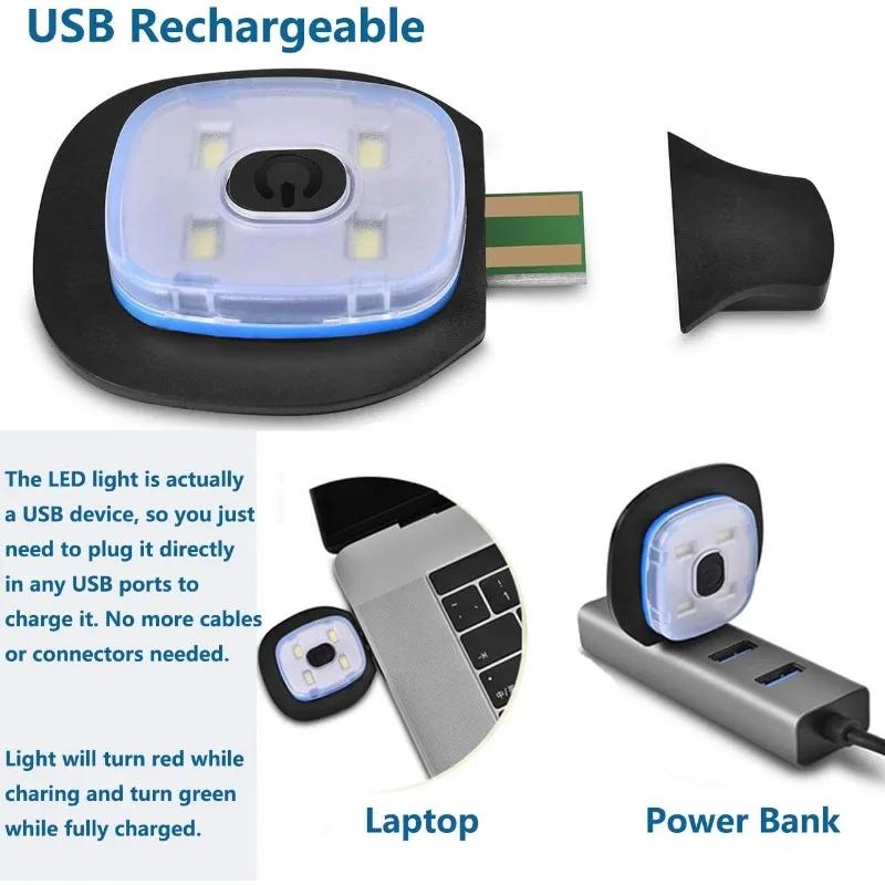 LED lue lue med lys unisex varm vinterlue USB oppladbar hodelykthette vinterstrikket nattbelyst lue lommelykt
