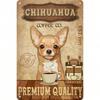 Retro Metal Sign Chihuahua Vintage Wall Art Kitchen Cafe Decor 20x25 cm