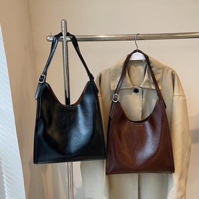 Retro kleine Tasche Damen neue trendige Mode Schultertasche Textur Achsel-Baguettetasche einfache Handtasche