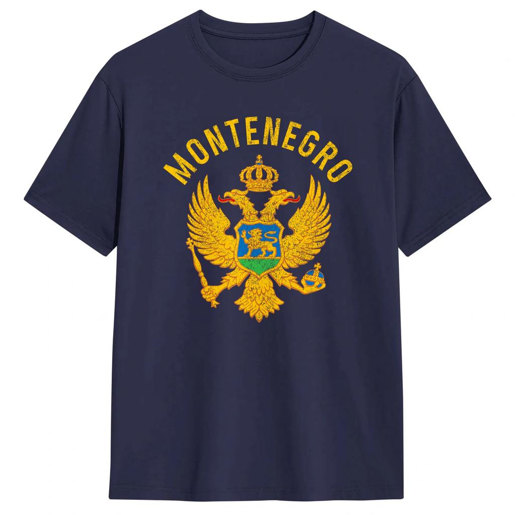 T-shirt Harajuku Spiaggia Bandiera Montenegro Magliette Novità 100% Cotone T-shirt Per Unisex Fantastica Maglietta a Maniche Corte
