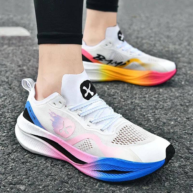 Top Quality Marathon Running Shoes for Men New Cool Women Outside Road Jogging Sneakers Colorful Unisex Sports Shoes