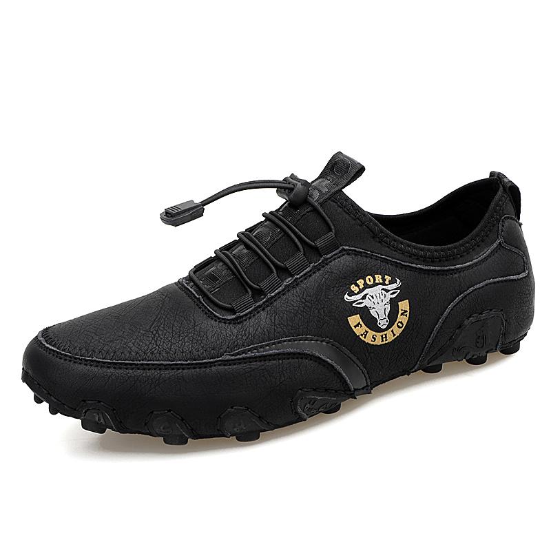 New Men's Casual Shoes Fashion Comfortable Men's Shoes High Quality Leather Men Driving Shoes Handmade Flat Shoes Size 48