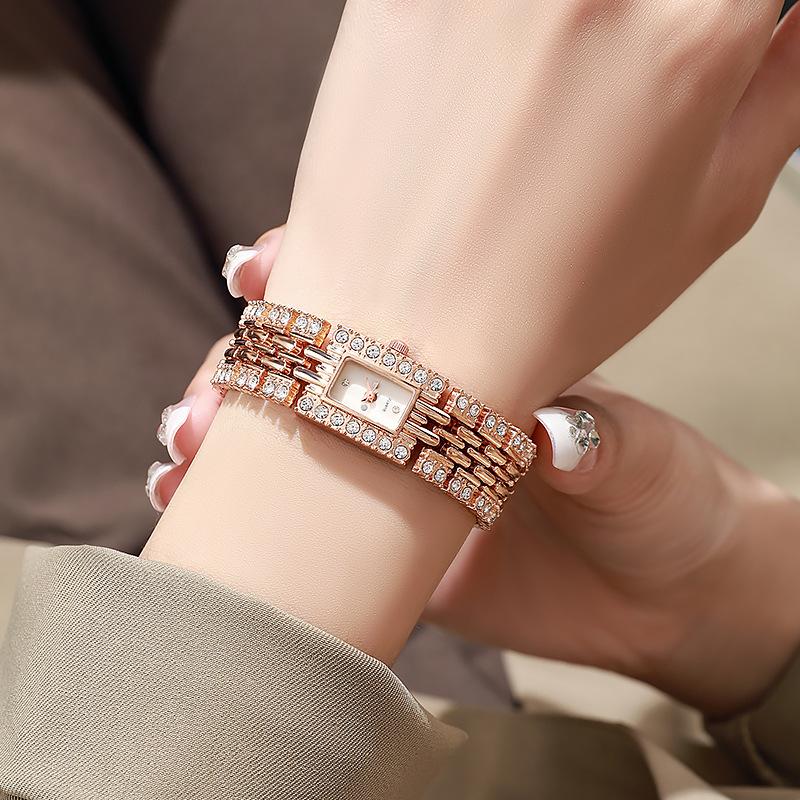 Niche Watch Square Simple Bracelet Watch, Women'S Watch Metal Three Colors