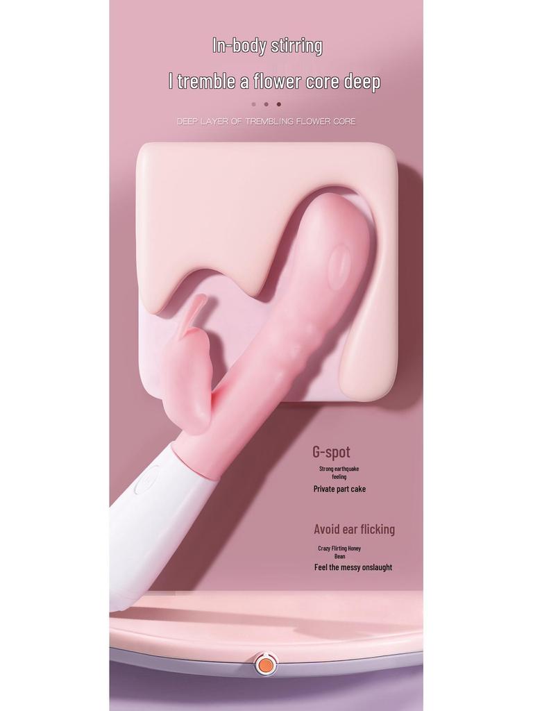 Miji Fun Trend Tongue Licking Variable Frequency Rabbit Wand Vibrator for Women