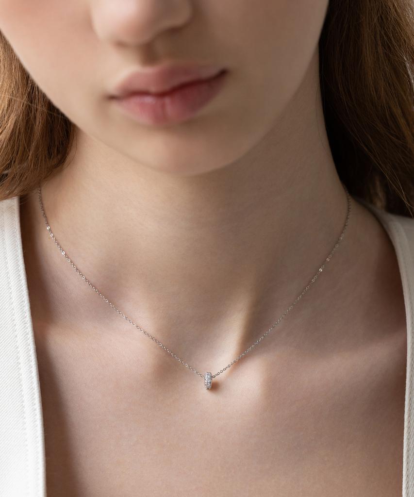 Tatiana (Silver 925) Glow Egg Ring Necklace Nz2468