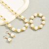3Pcs Clavicle Chain Pearl Jewelry Set Light Luxury Pearl Beads Necklace  Party