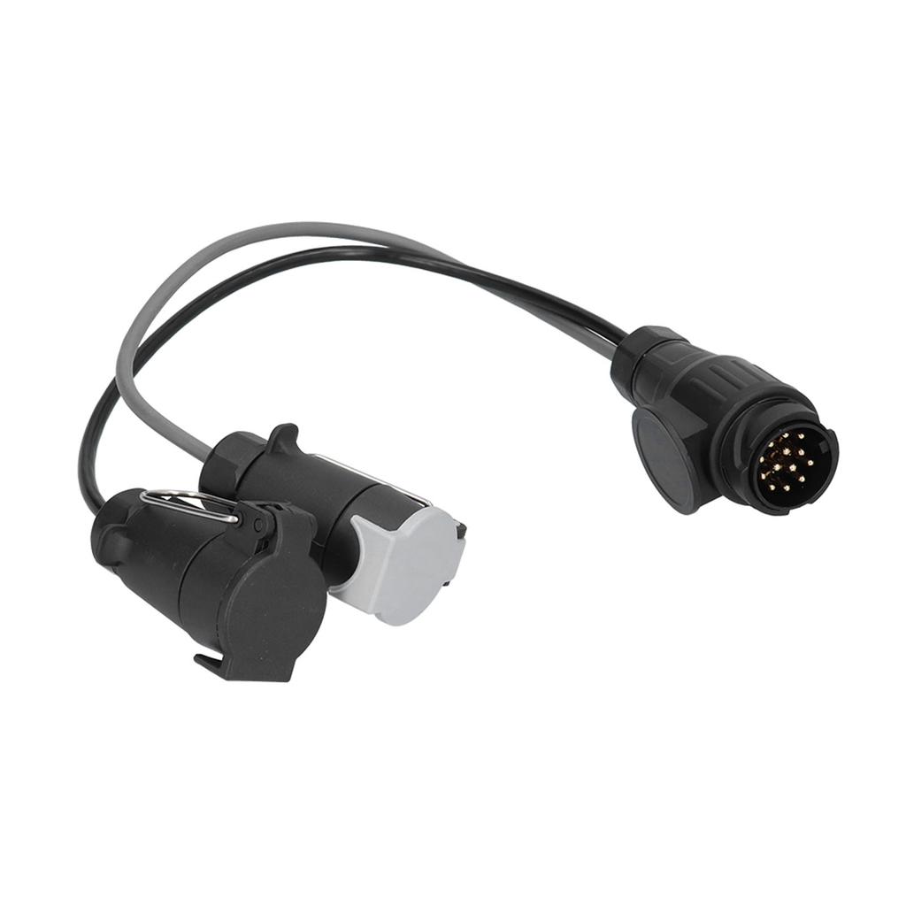 12V 13Pin to 7Pin Trailer Plug Converter Plastic PVC Brass for Standard European Caravans RVs