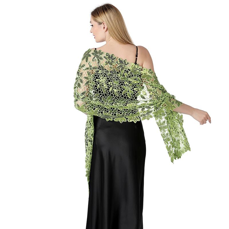 Shiny Sequin Tassel Shawl Wrap Dinner Party Shawl Wedding Bride Shawl Evening Dress Scarf