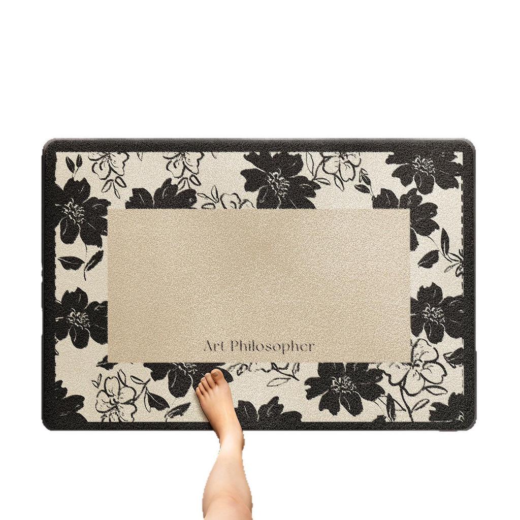 American Style Imitation Cashmere Irregular Floor Mat - Water Absorbent, Dirt Resistant for Bathroom and Kitchen Hallway.