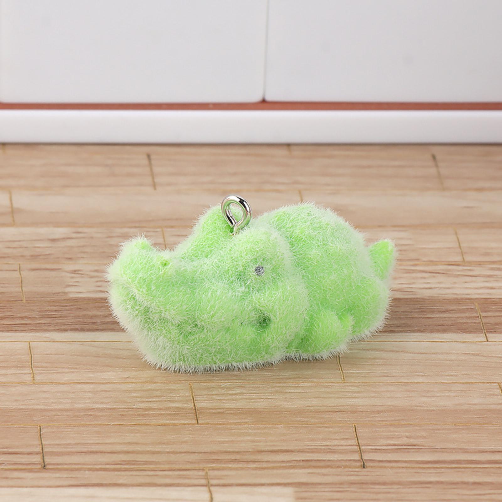 

Resin Flocking Cute Three-dimensional Keychain Pendant Car Key Chain Pendant Bag Pendant One Size білий