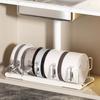 Space Saving Under Cabinet Storage Rack For Cookware Expandable Pots and Pans Organizer With Adjustable Dividers