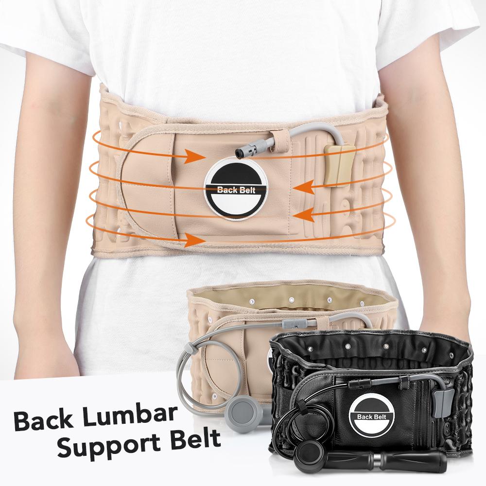 Decompression Air Traction Lower Back Belt, Inflatable Lumbar Support Belt Spinal Waist Brace Gifts for Men Women Elderly