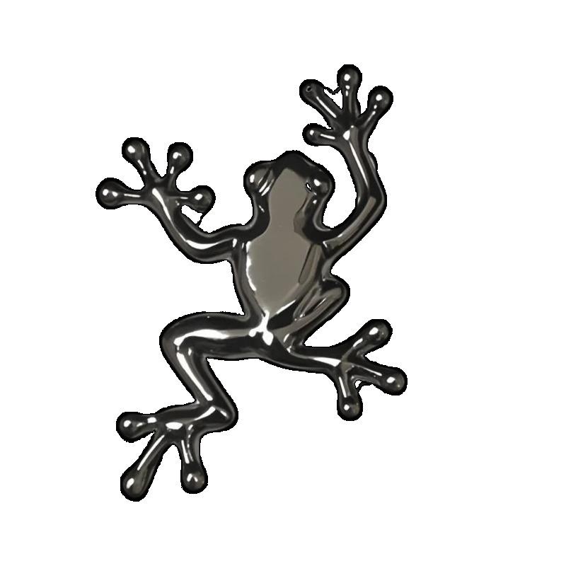 

3D Metal Frog-shaped Car Sticker: Fun Car Badge for Trunk, Fender and Door Decoration & Modification Accessories