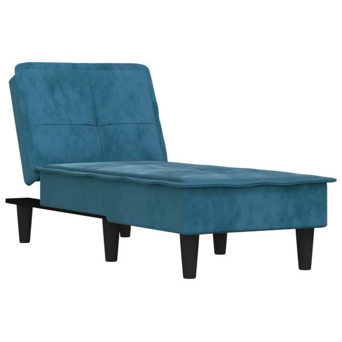 VidaXL Chaise Longue Blue Velvet 352843