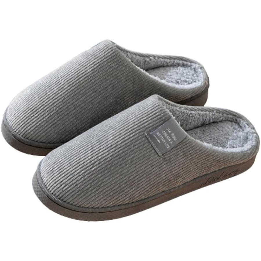 

Room Shoes, Slippers, Warm, Washable, Fluffy, Warm Slippers to Prevent Cold Feet, Standing Work, Indoor Shoes, Winter MDM (Gray, 26.0 cm)