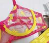 Beautiful Set Of Women's Underwear: Bra, Skirt, Thigh Straps, Thong M