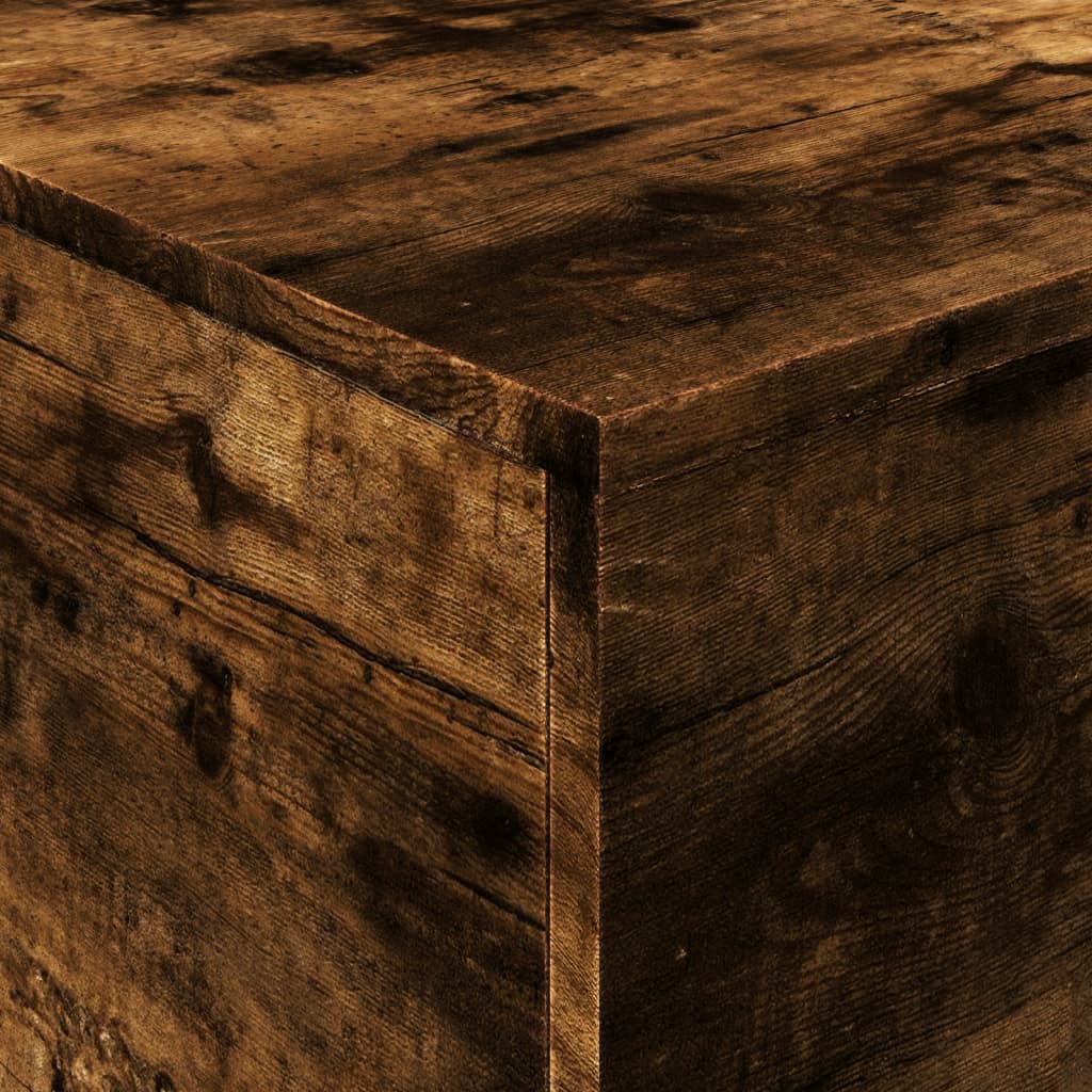  Masuta de cafea LED, stejar afumat, 90x50x40 cm