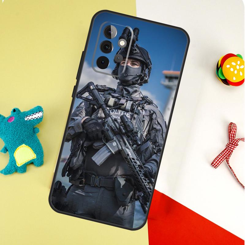 Tactical Swat Gear Pattern For Samsung Galaxy A53 A33 A13 A54 A34 A14 A55 A35 A15 A05 A06 A16 A22 A32 A52 Phone Case