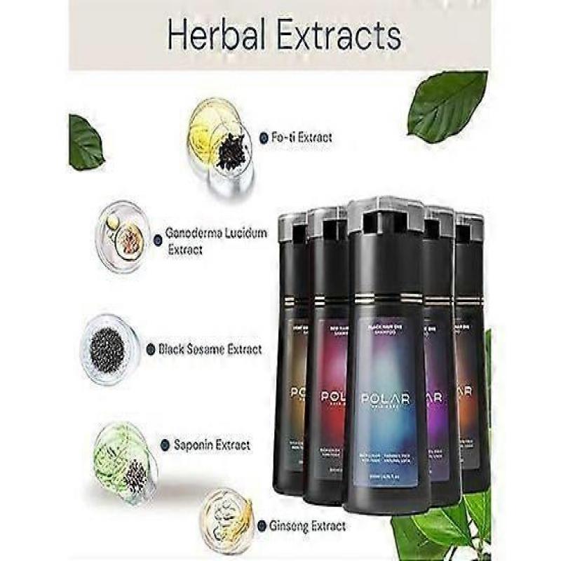 Shampoo Colorante per Capelli, Shampoo Colorante Polare, Shampoo Colorante Istantaneo Polar Haircare, Shampoo Colorante Naturale per Coprire i Capelli Grigi, Adatto per Donne e Uomini