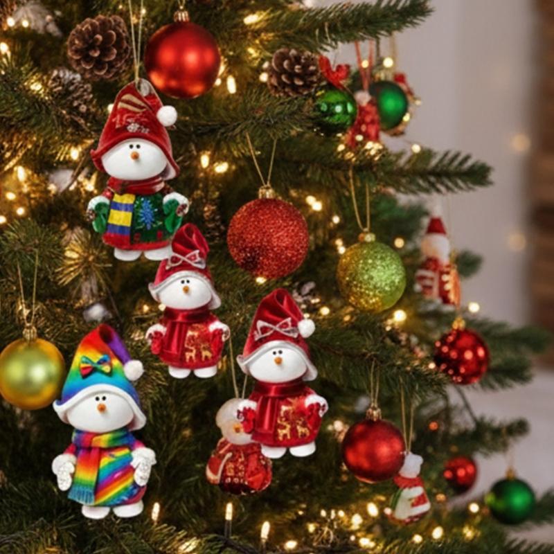 Figurine Bonhomme de Neige en Bois Naturel Décorations Suspendues Sûres Pour Festival Intérieur Extérieur Décoration de Noël
