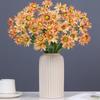 Pastoral Style Artificial Flowers Silk Daisy Bouquet Office Decor Fake Flower Simulation Orange Chamomile Room Decoration
