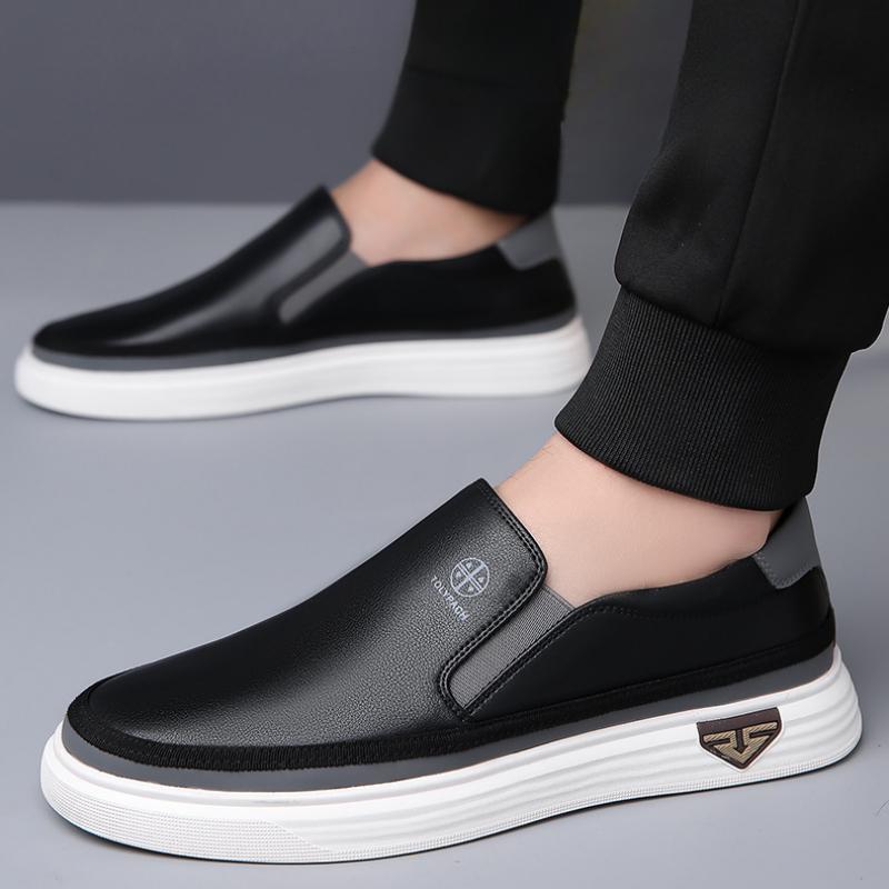 Men's Handmade Leather Shoes Luxury Casual Shoes White Male Loafers Moccasins Office Formal Flats Outdoor Slip On Shoes for Men