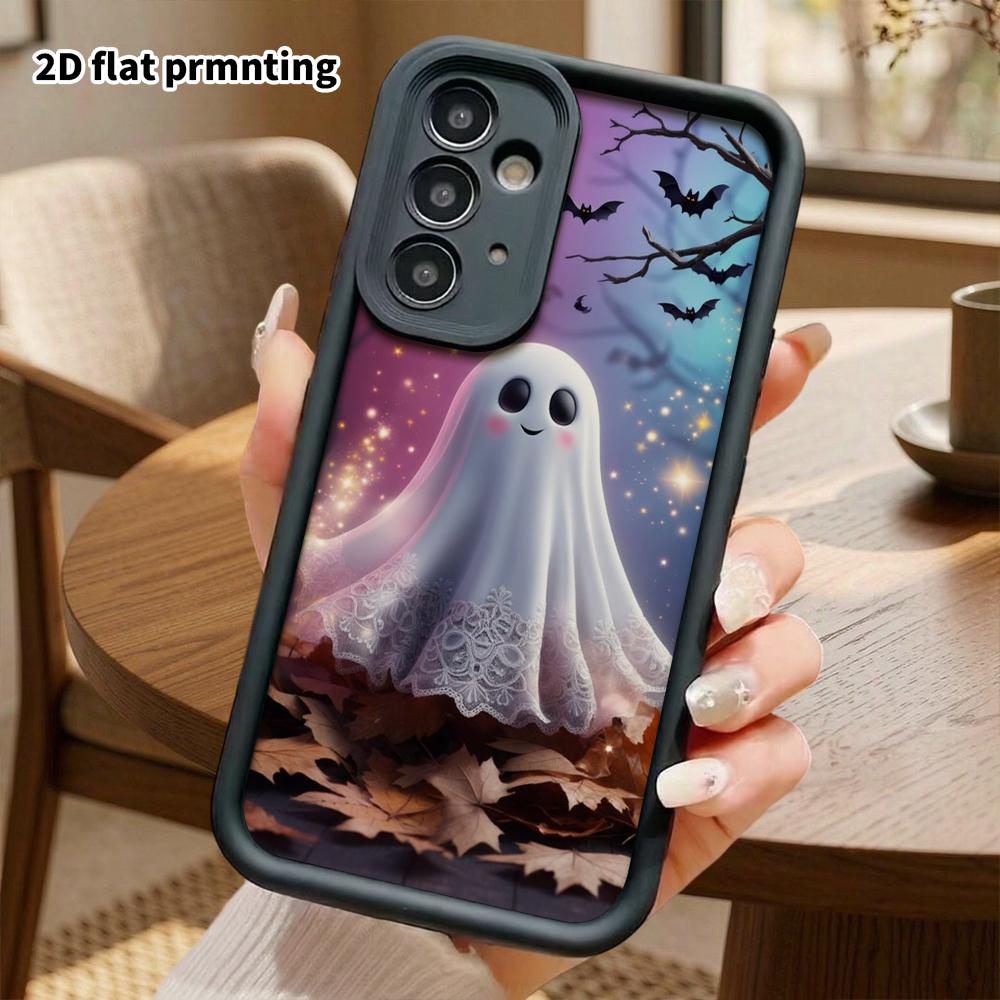 Phone Case: 2D Flat Samsung Galaxy A34 A35 M05 M06 S20 S22 S21 FE Plus 5G Step-style Protective Case, Lace Skirt Ghost, Christmas and Halloween Gifts